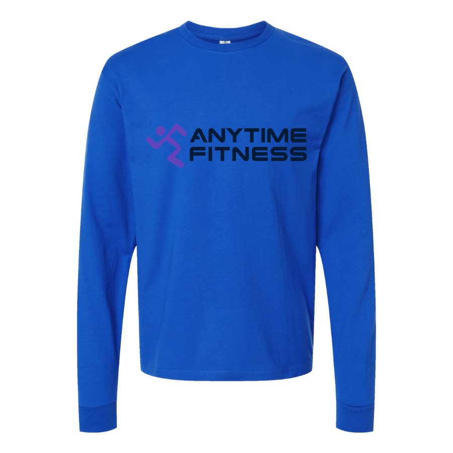 Men's Anytime-Fitness-logo-1536x864 Long sleeves Cotton Blend T-Shirt - Blue
