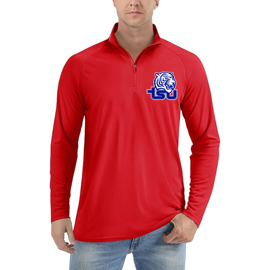 Tennessee State Tigers Logo quarter-zip athletic shirt in Red