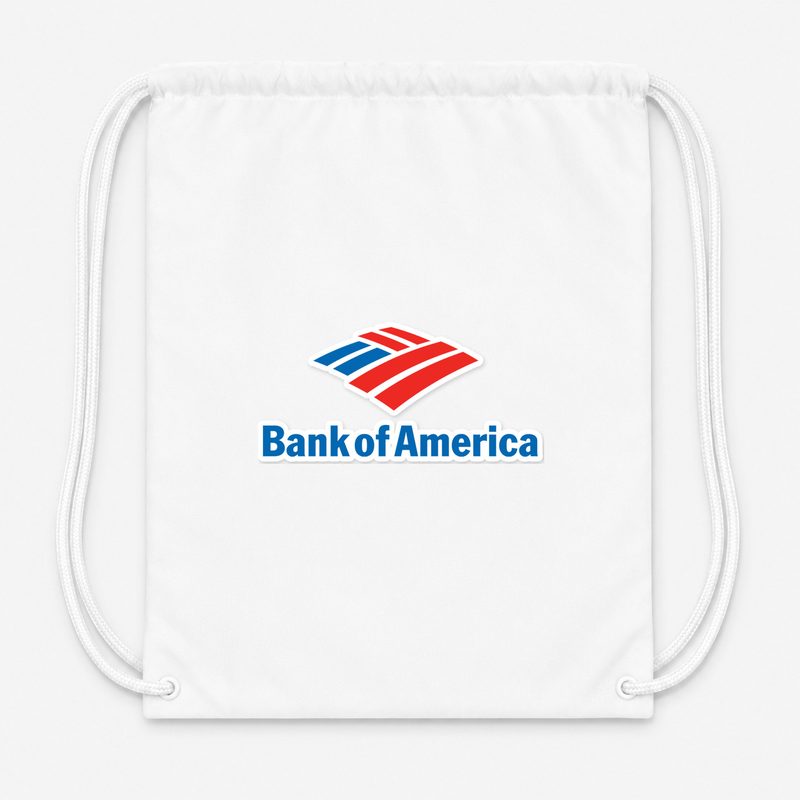Bank Of America Drawstring Bag - White