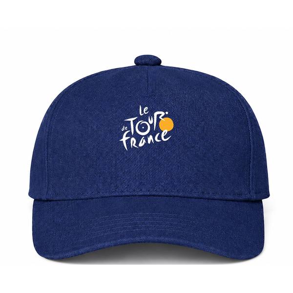 Tour de France White Logo Navy Dad Baseball Cap Hat
