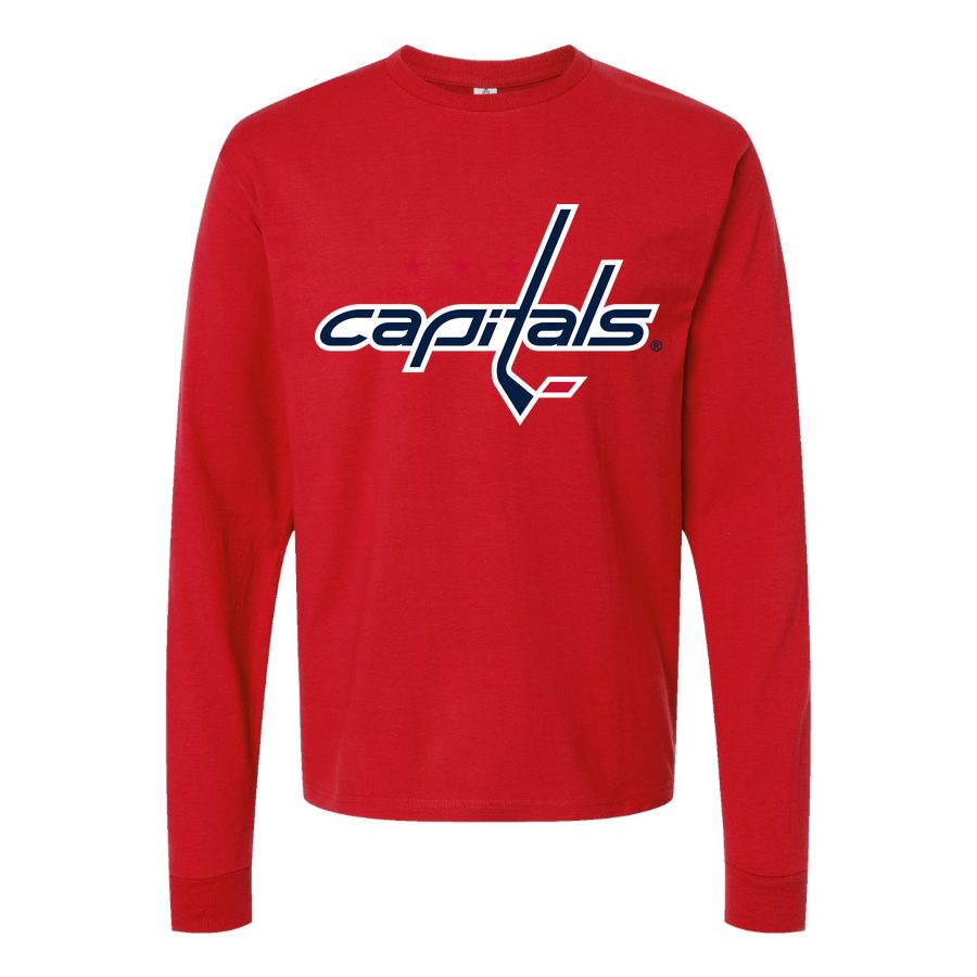 Men's Washington Capitals Long sleeves Cotton Blend T-Shirt - Red