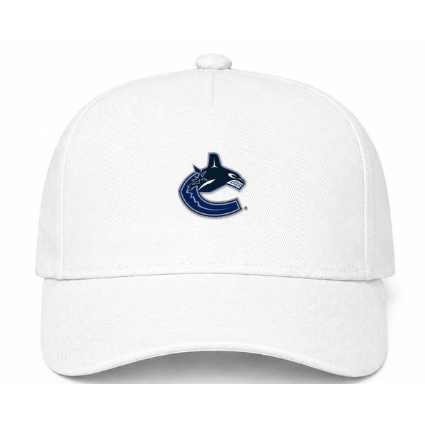 Vancouver Canucks NHL Logo White Dad Baseball Cap Hat