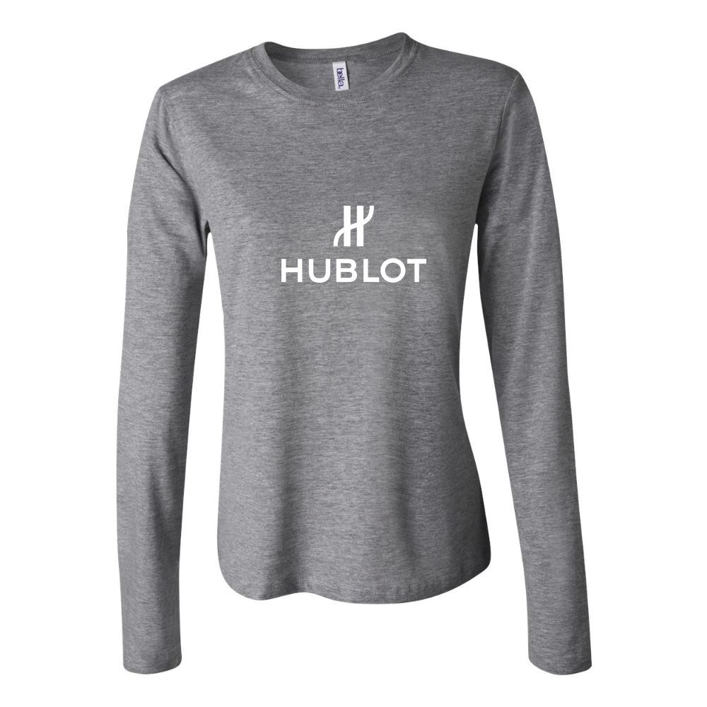 Women's Hublot logo White Long Sleeve T-Shirt - Gray