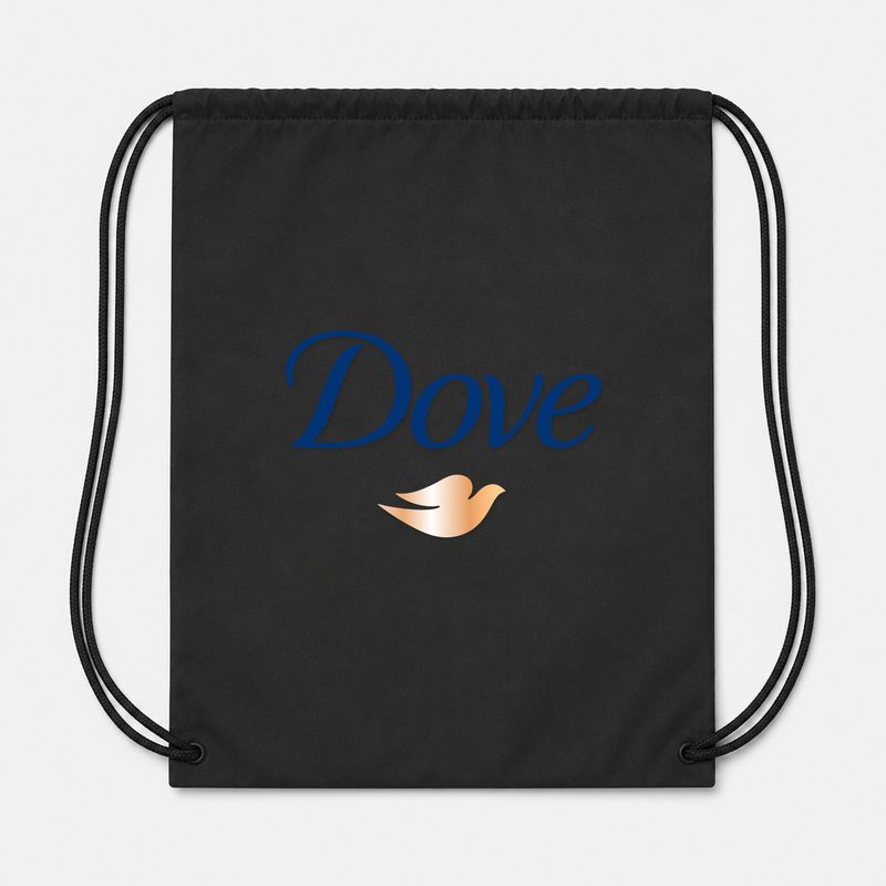 Dove Drawstring Bag - Black