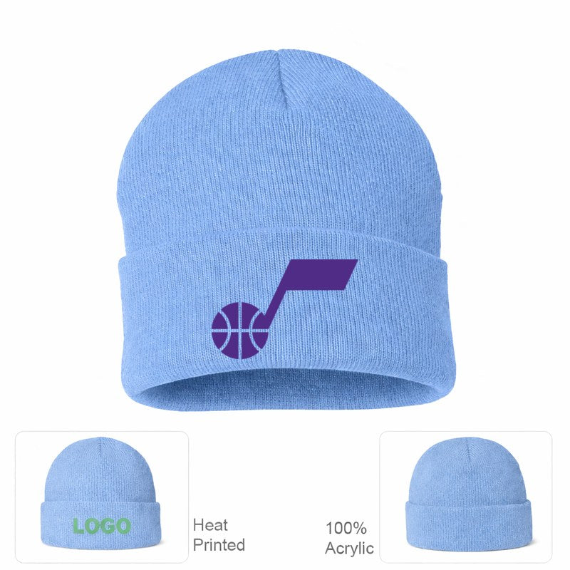 Utah Jazz Sky Blue Beanie Hat
