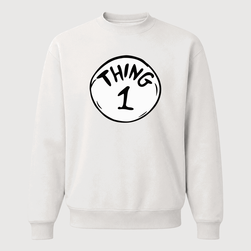 Men's Dr. Seuss Thing 1 Crewneck Sweatshirt - White