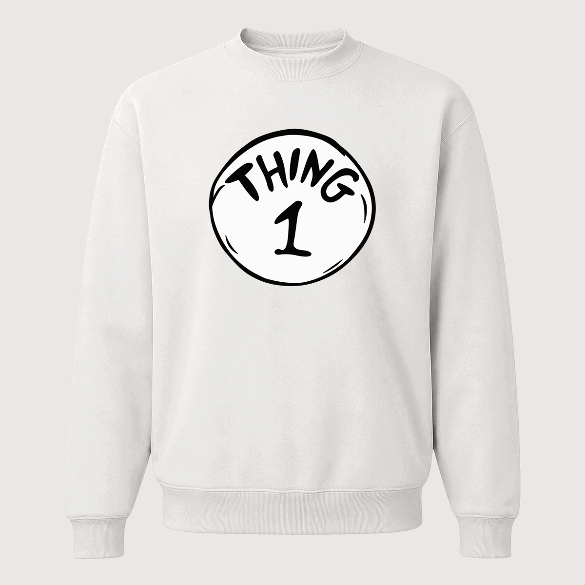 Men's Dr. Seuss Thing 1 Crewneck Sweatshirt - White