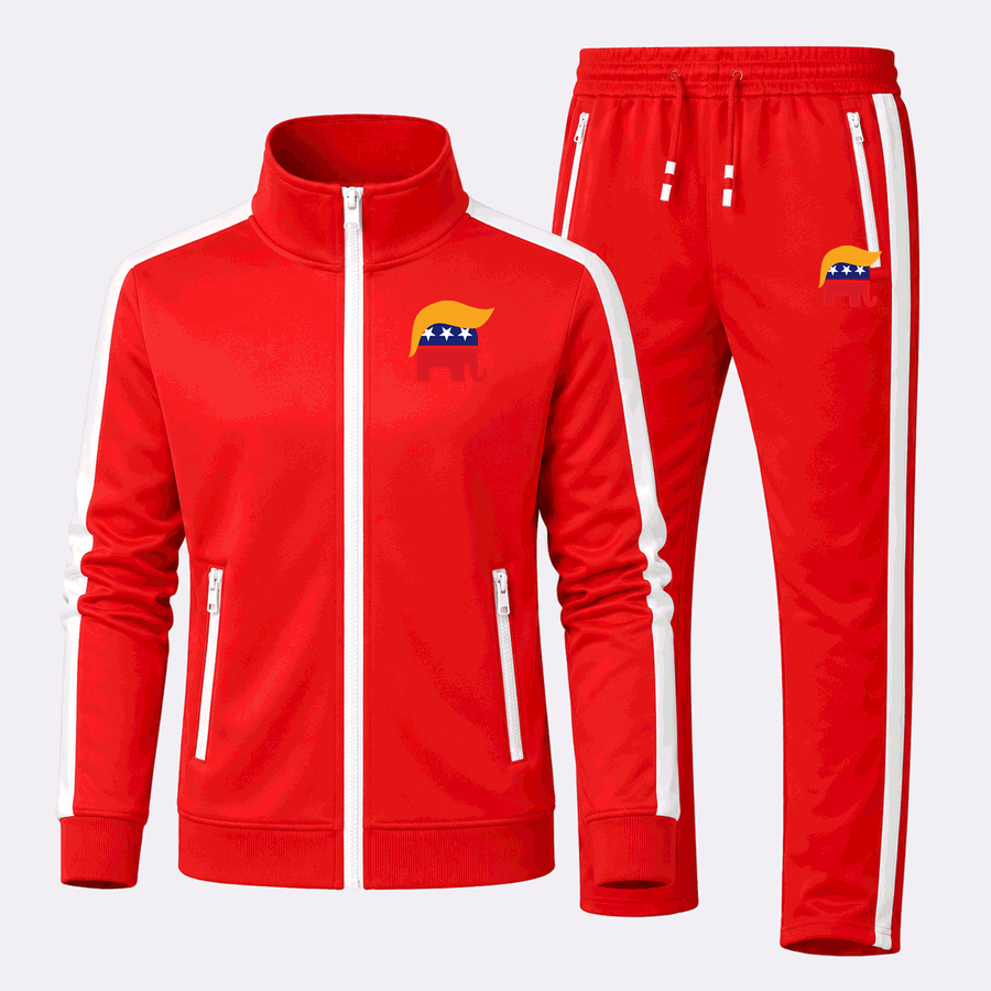 donald trump hair gop elephant wall sticker r6fb7e6cf844845ccb4e2a66abb61a58c kouf2 8byvr 644 tracksuit in Red