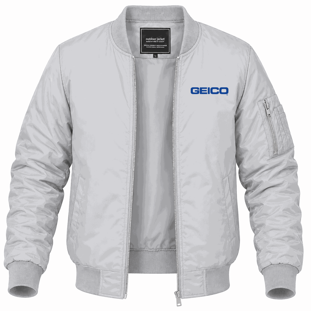 Men's Geico Lightweight Bomber Jacket - Gray