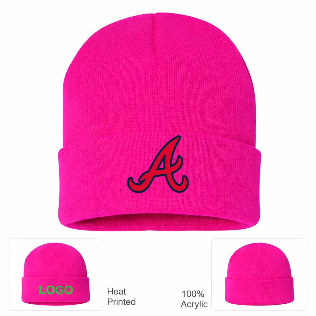 MLB Atlanta Braves Beanie Hat - Hot Pink