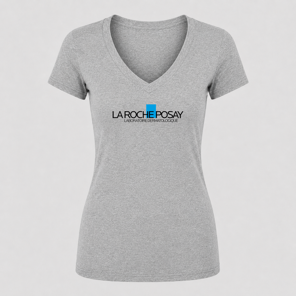 Women's La Roche-Posay V Neck T-Shirt in gray