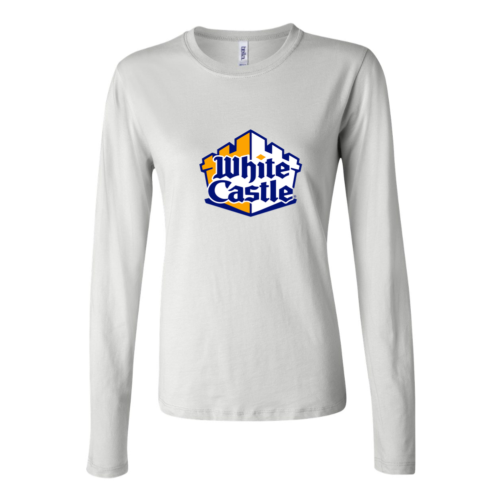 Women's White Castle Long Sleeve T-Shirt - White
