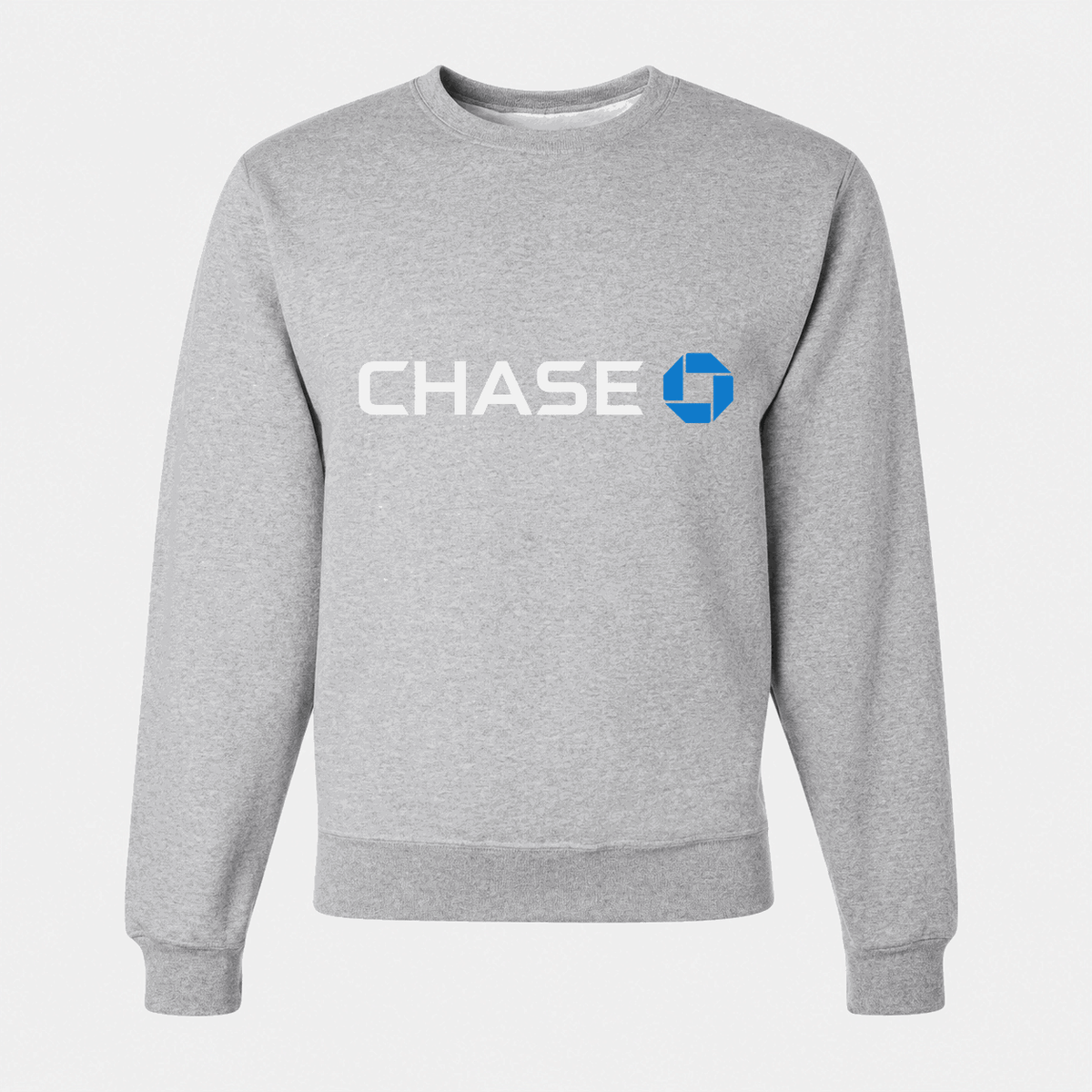 Men's Chase White Logo Crewneck Sweatshirt - Gray