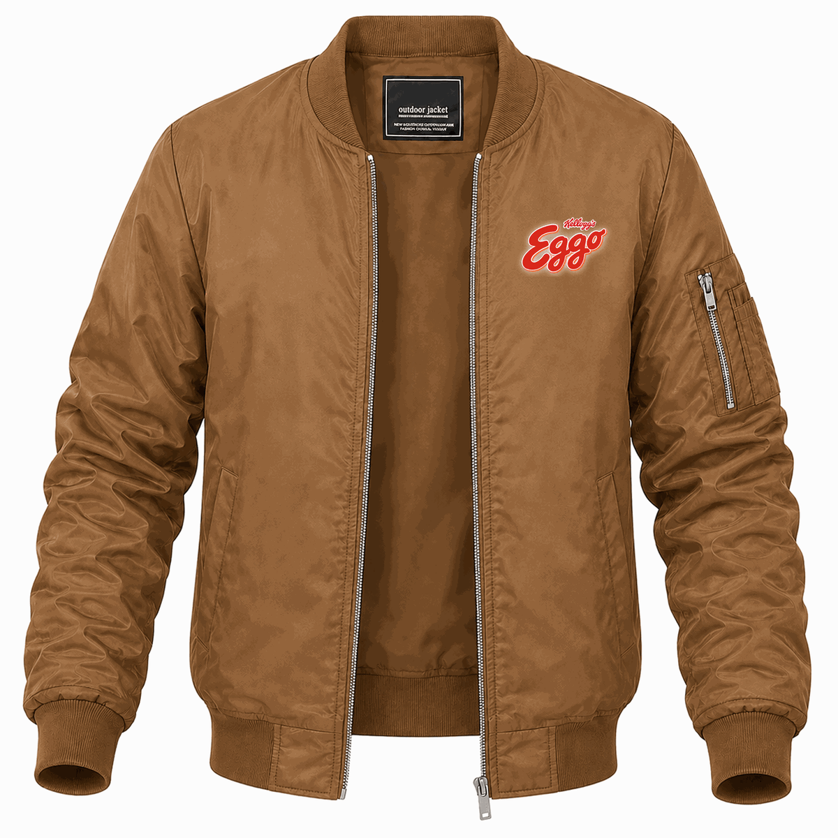 Men's Eggo Kelloggs Lightweight Bomber Jacket - Brown