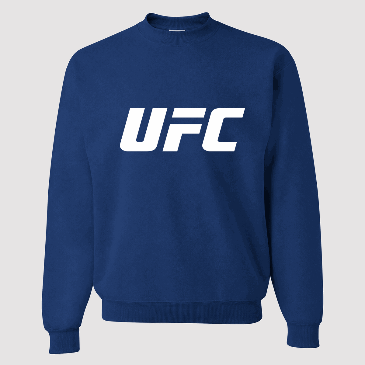 Men's UFC White Logo Crewneck Sweatshirt - Blue