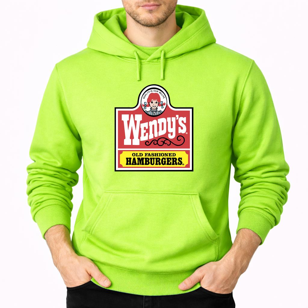 Men's Wendy's Pullover Hoodie - Lime green