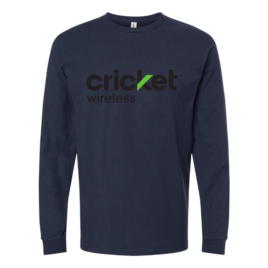 Men's Cricket Wireless Long sleeves Cotton Blend T-Shirt - Navy