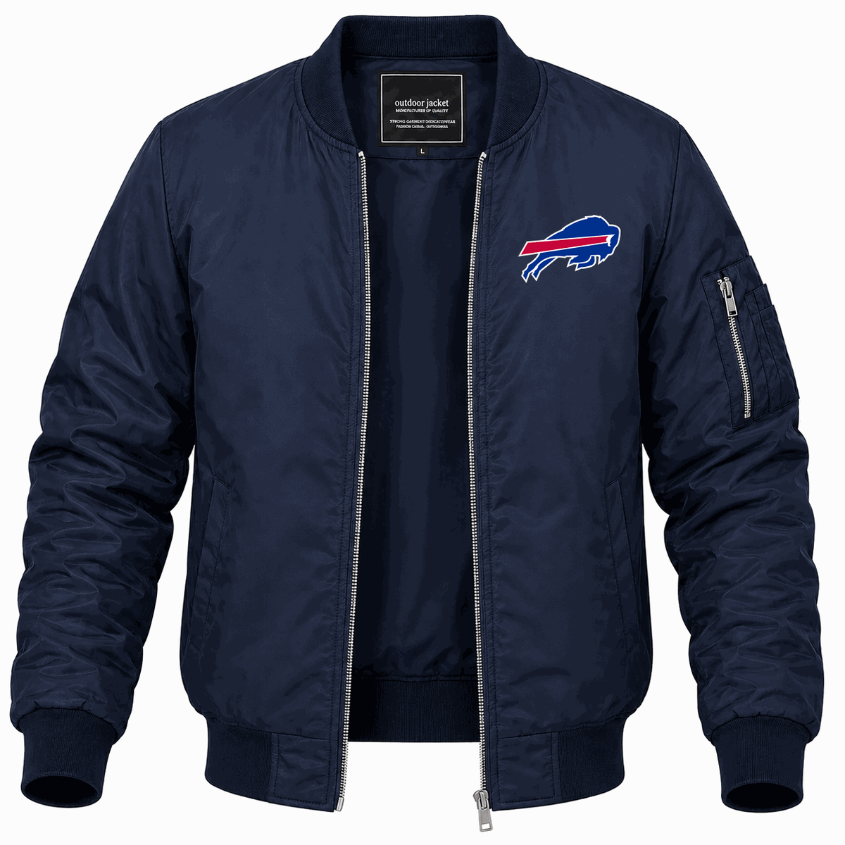 Men's Buffalo Bills Lightweight Bomber Jacket - Navy