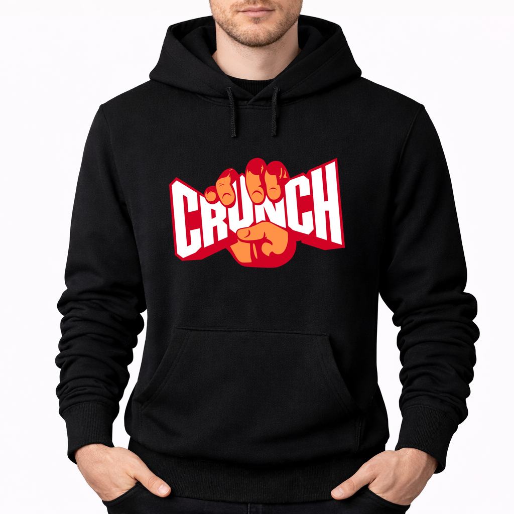Men's Crunch Fitness Pullover Hoodie - Black