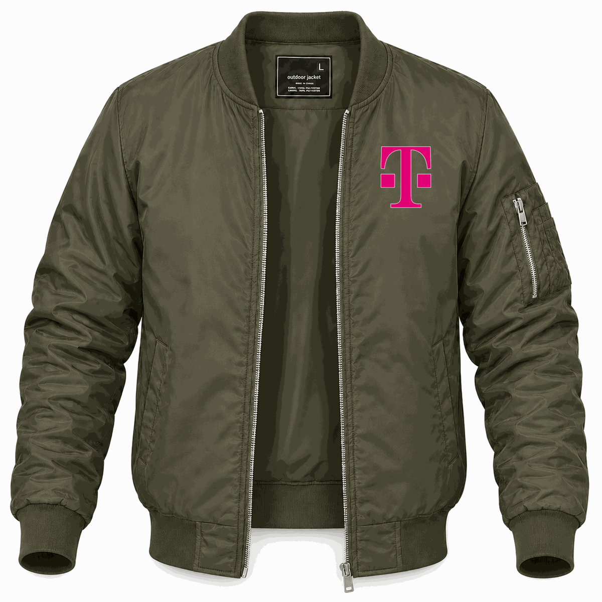 Men's T-Mobile Lightweight Bomber Jacket - Army Green