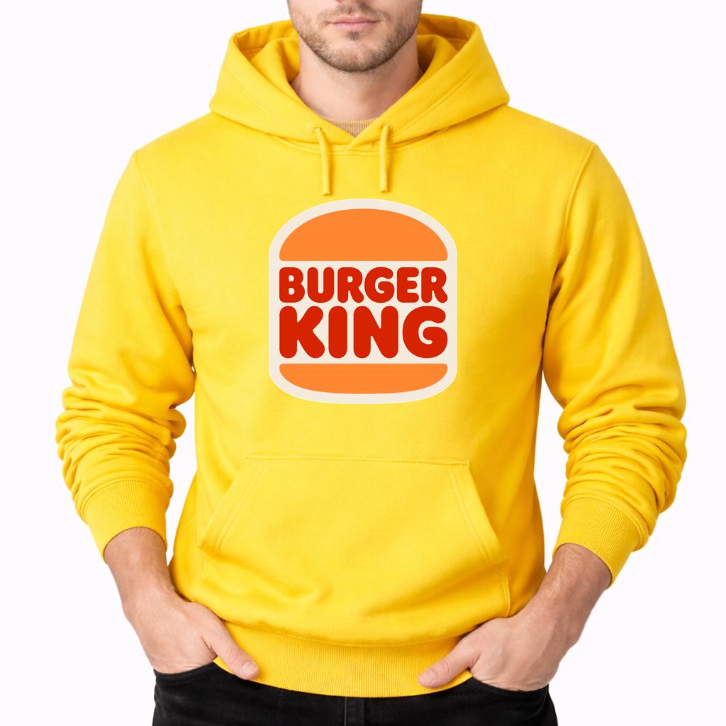 Men's Burger King Pullover Hoodie - Yellow