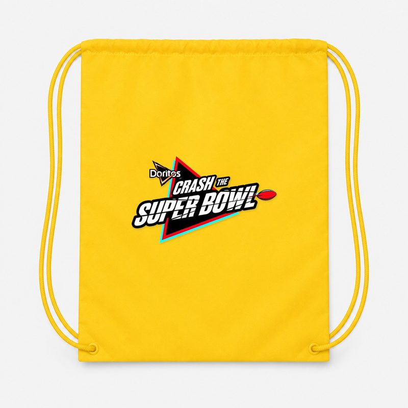 Crash The Super Bowl Drawstring Bag - Yellow