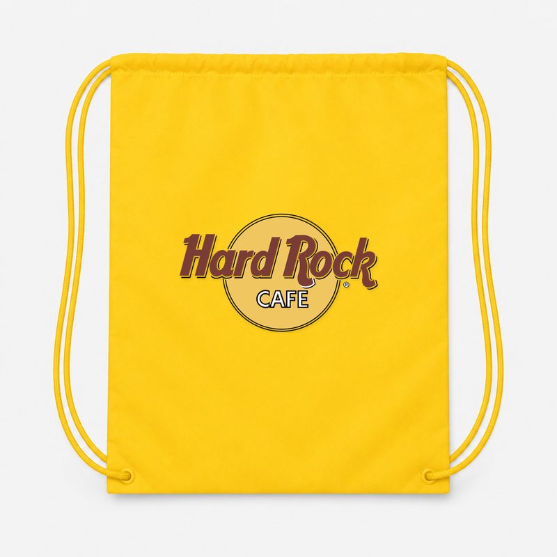 Hard Rock Cafe Drawstring Bag - Yellow