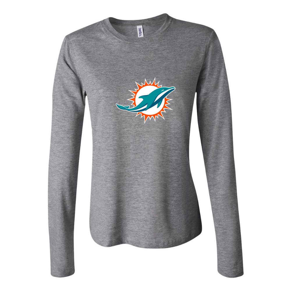 Women's Miami Dolphins Long Sleeve T-Shirt - Gray