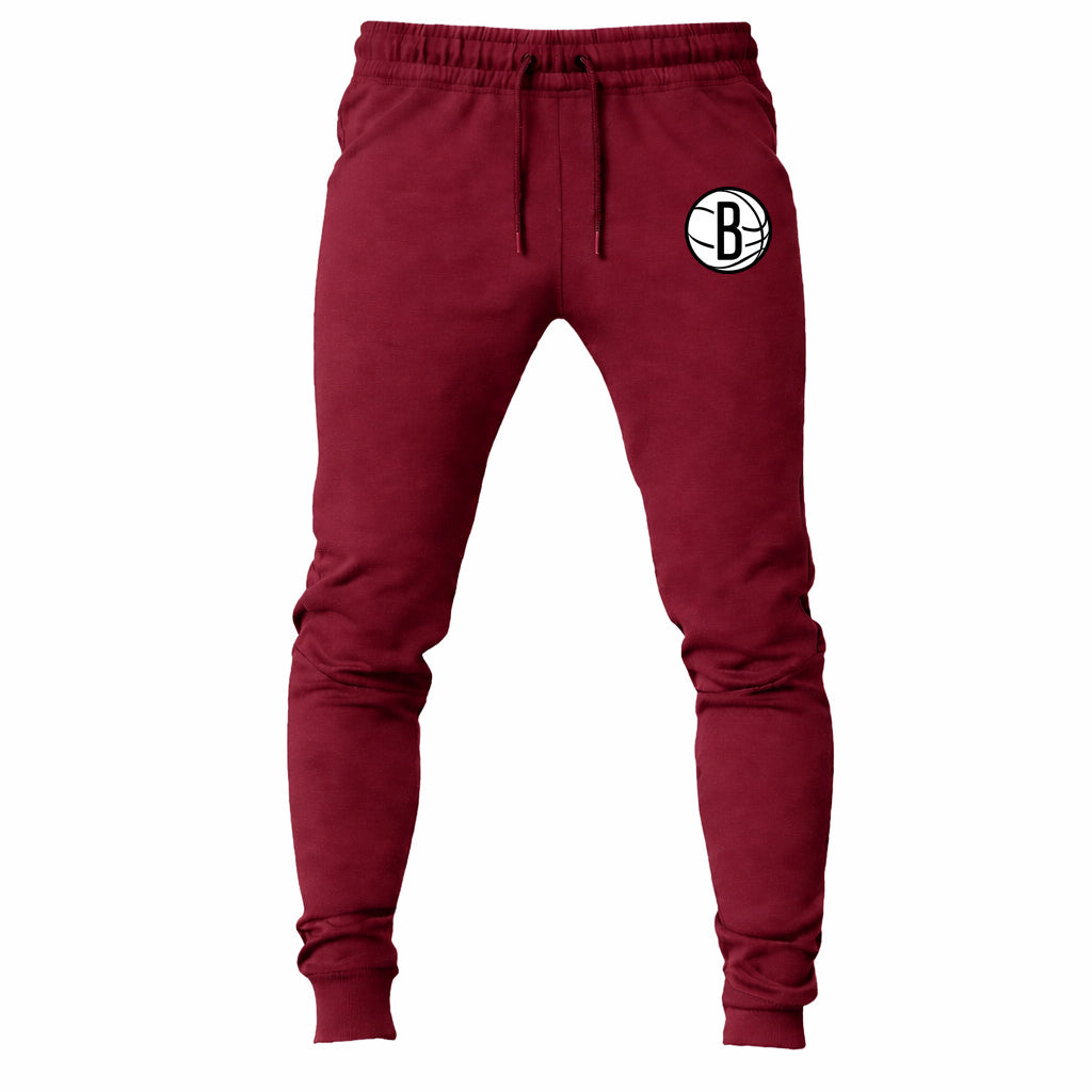 Brooklyn Nets joggers sweatpants - Maroon