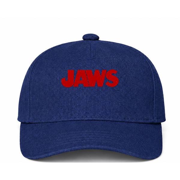 Jaws Logo Version 2 Navy Dad Baseball Cap Hat