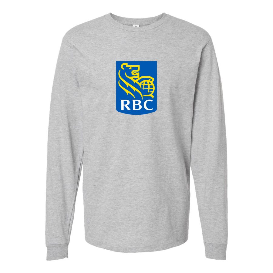 Men's RBC-Logo-500x281-min Long sleeves Cotton Blend T-Shirt - Gray