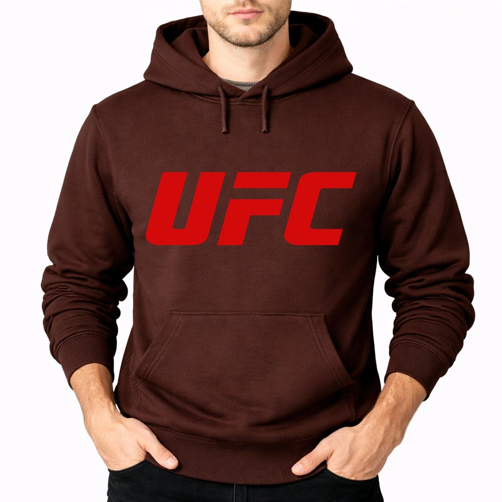 Men's UFC Pullover Hoodie - Brown