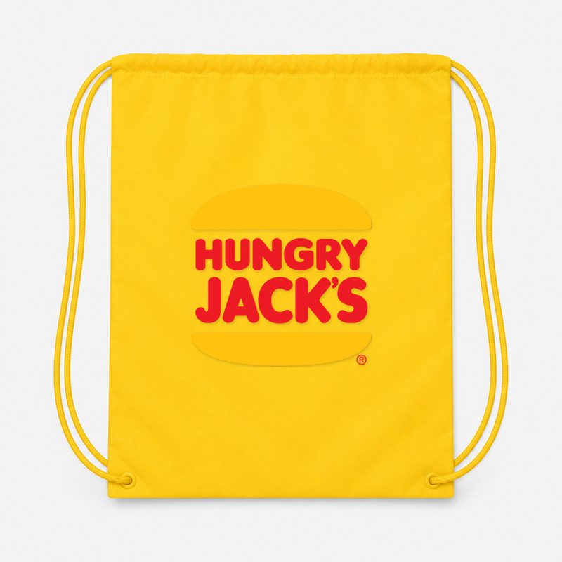 Hungry Jacks Drawstring Bag - Yellow