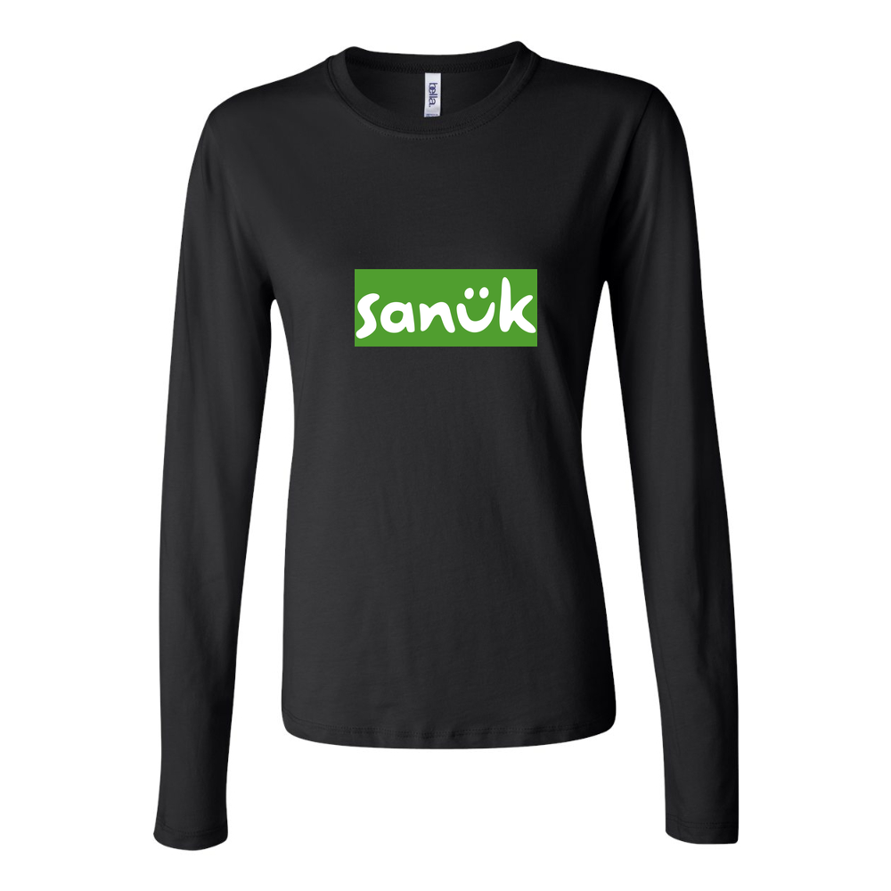 Women's Sanuk Logo 1536x864 Long Sleeve T-Shirt - Black