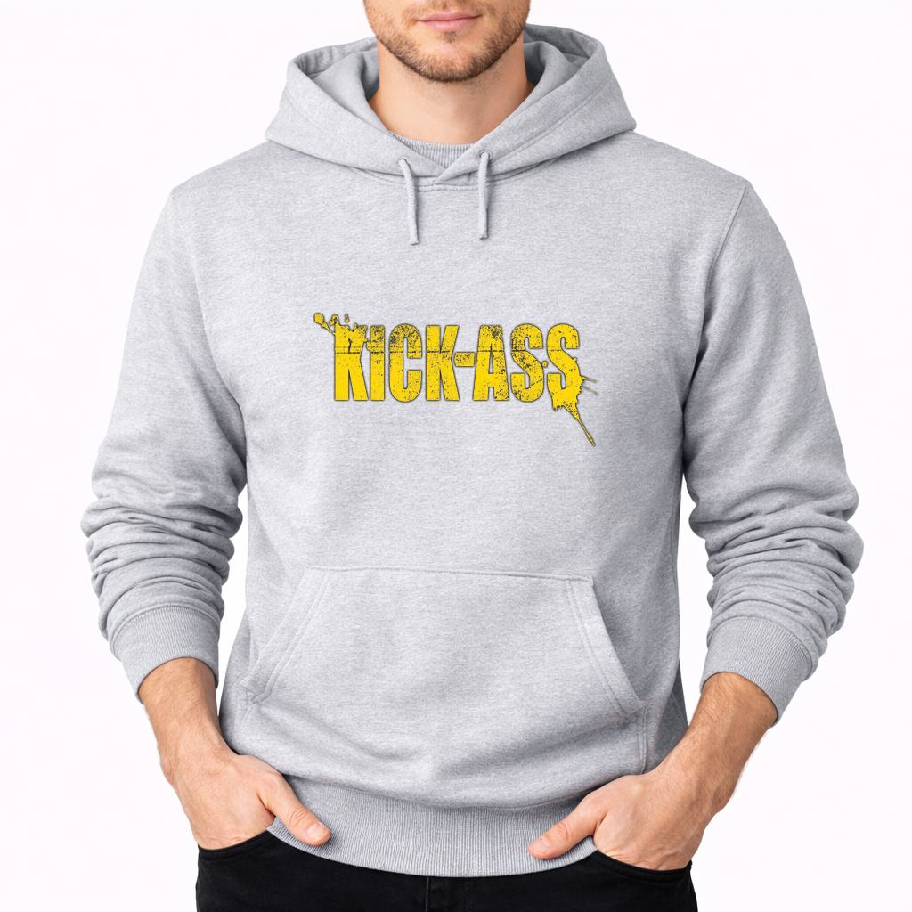 Men's Kick-Ass Pullover Hoodie - Gray