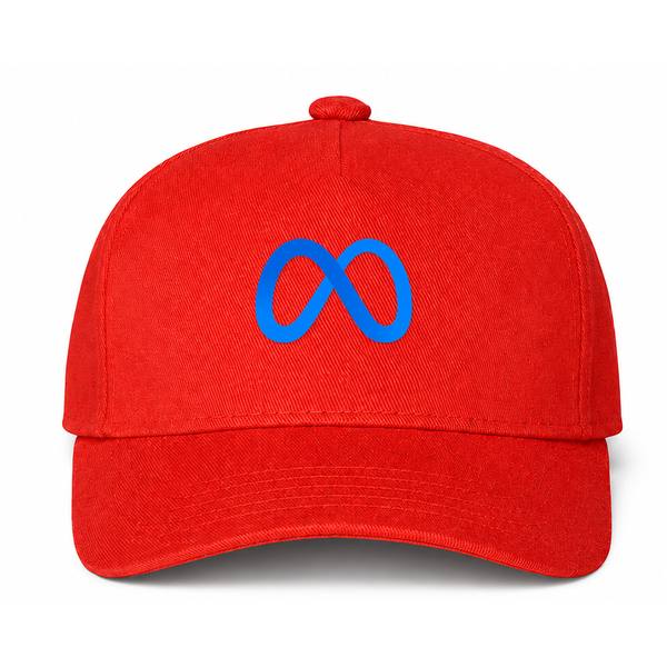 Meta Logo Red Dad Baseball Cap Hat