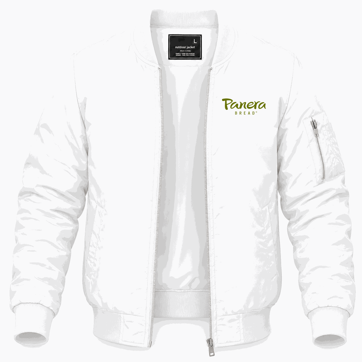 Men's Panera Bread Lightweight Bomber Jacket - White