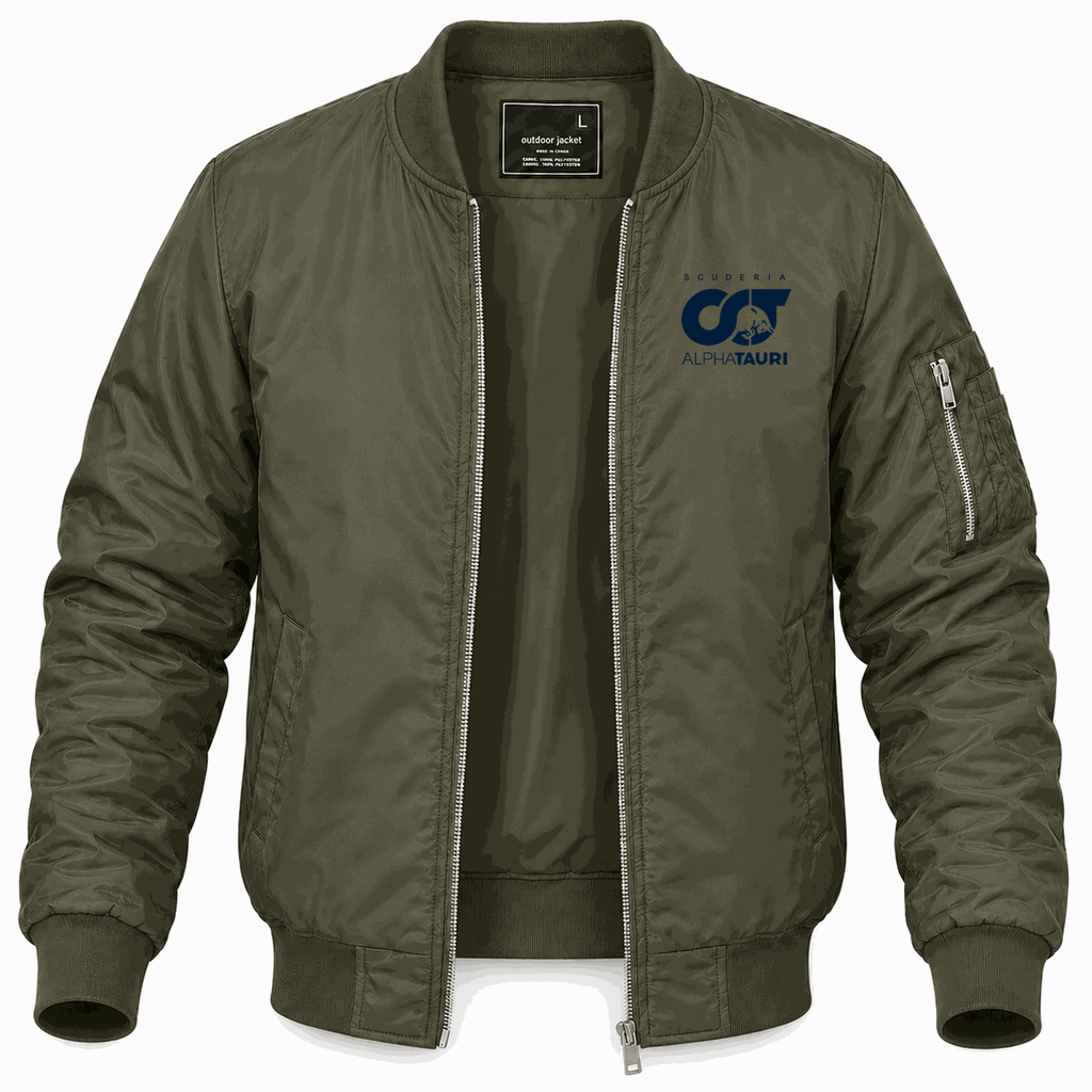 Men's Scuderia AlphaTauri Lightweight Bomber Jacket - Army Green