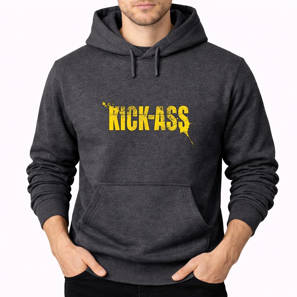 Men's Kick-Ass Pullover Hoodie - Charcoal