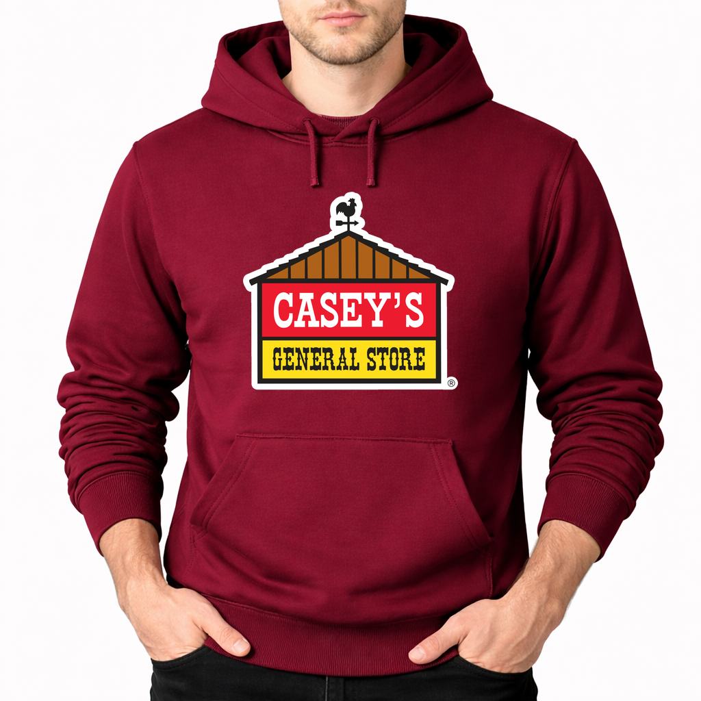 Men's Casey's General Stores Pullover Hoodie - Burgundy