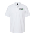 Men's Free Palestine Black Logo Dry Blend Polo - White