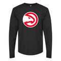 Men's Atlanta Hawks Long sleeves Cotton Blend T-Shirt - Black