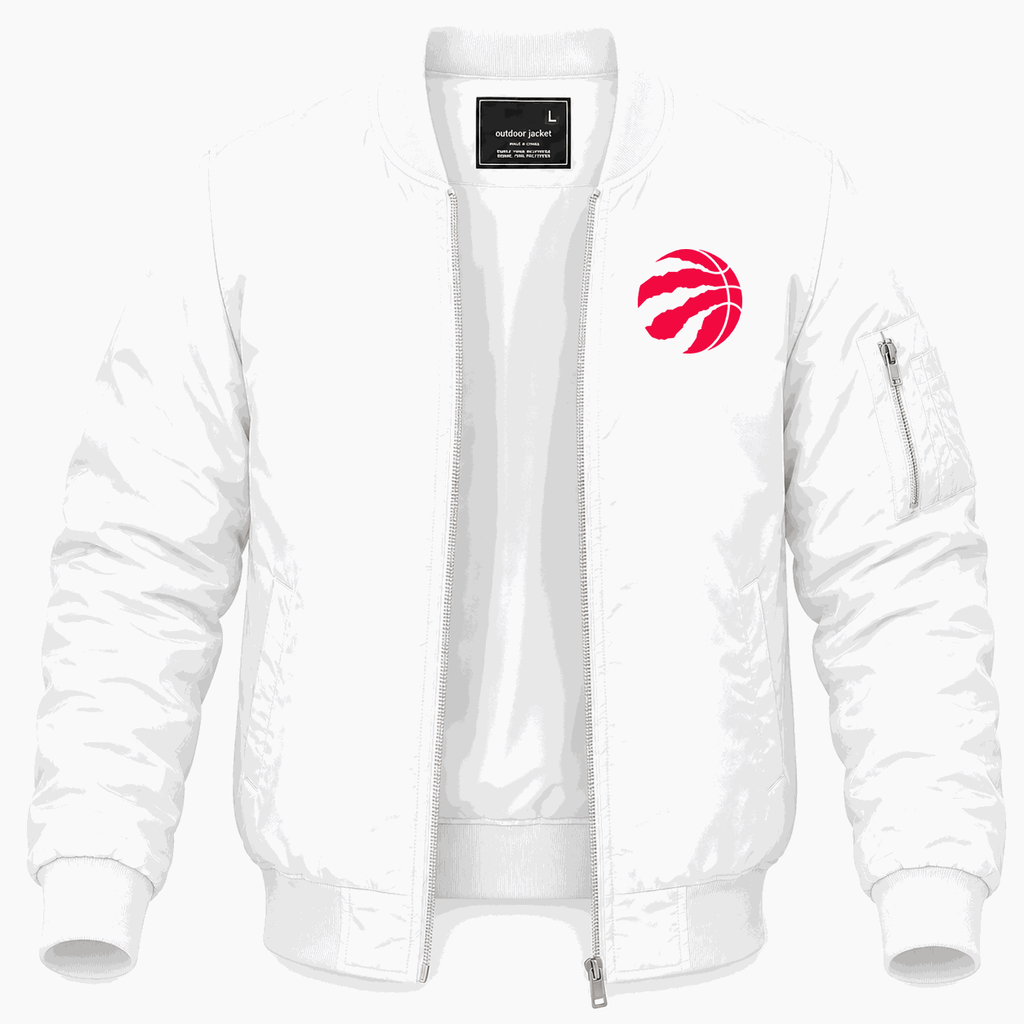 Men's Toronto Raptors Lightweight Bomber Jacket - White