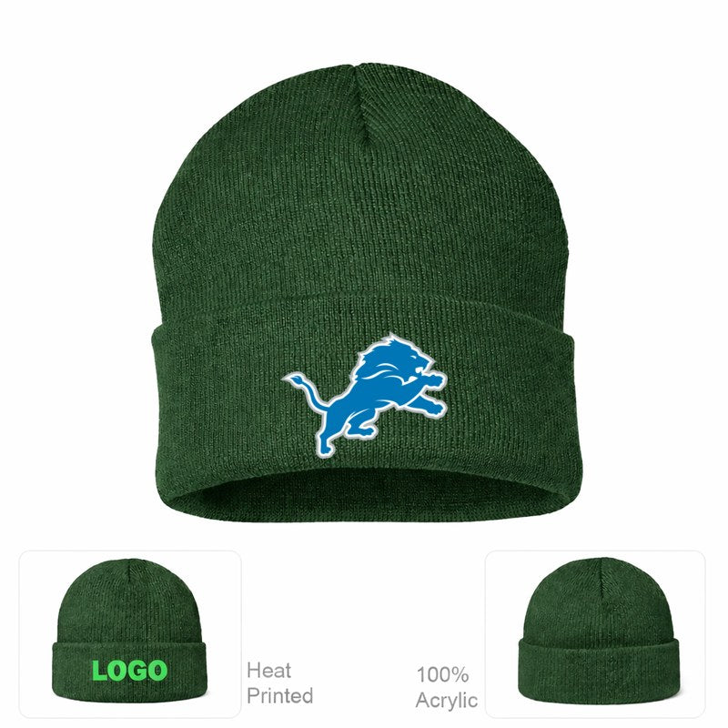 Detroit Lions Forest Green Beanie Hat