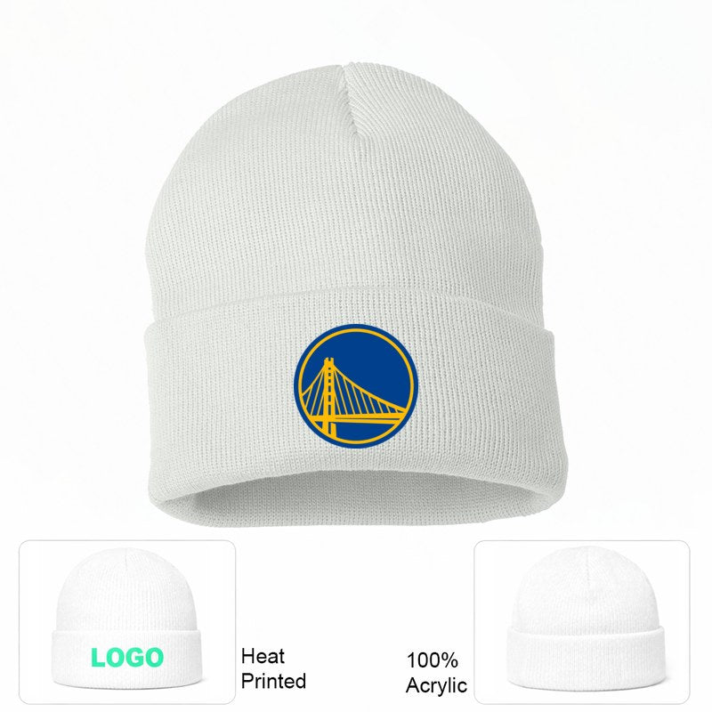 Golden State Warriors White Beanie Hat