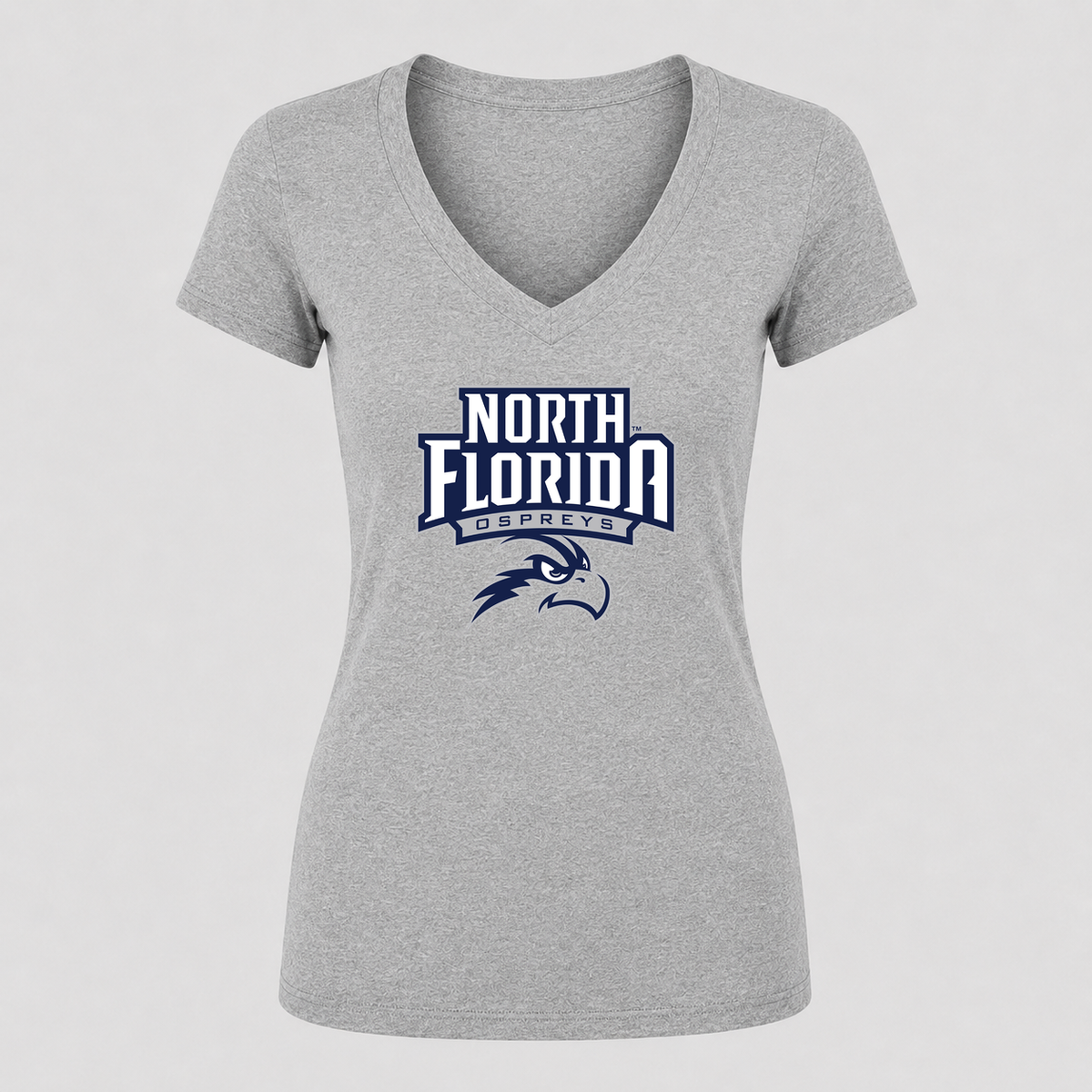 Women's UNF Ospreys V Neck T-Shirt in gray