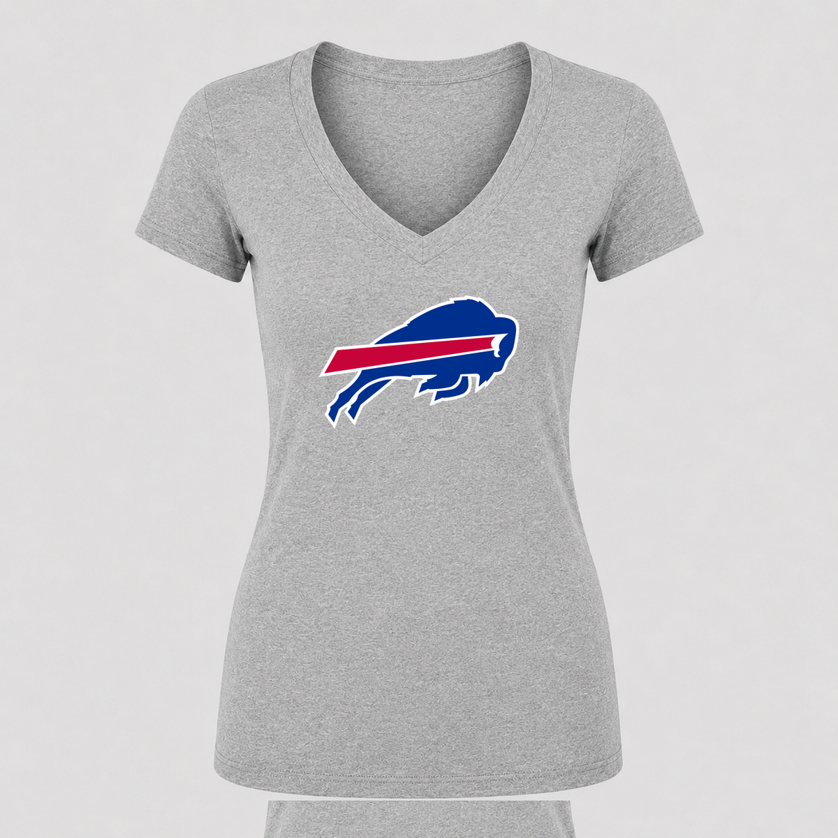 Women's Buffalo Bills V Neck T-Shirt in gray
