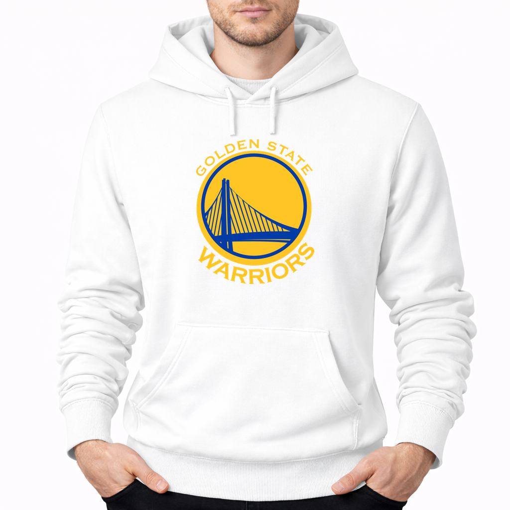 Men's Golden states warrior yellow Pullover Hoodie - White
