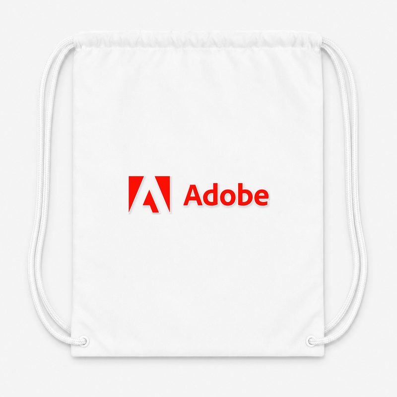 Adobe Corporate Drawstring Bag - White