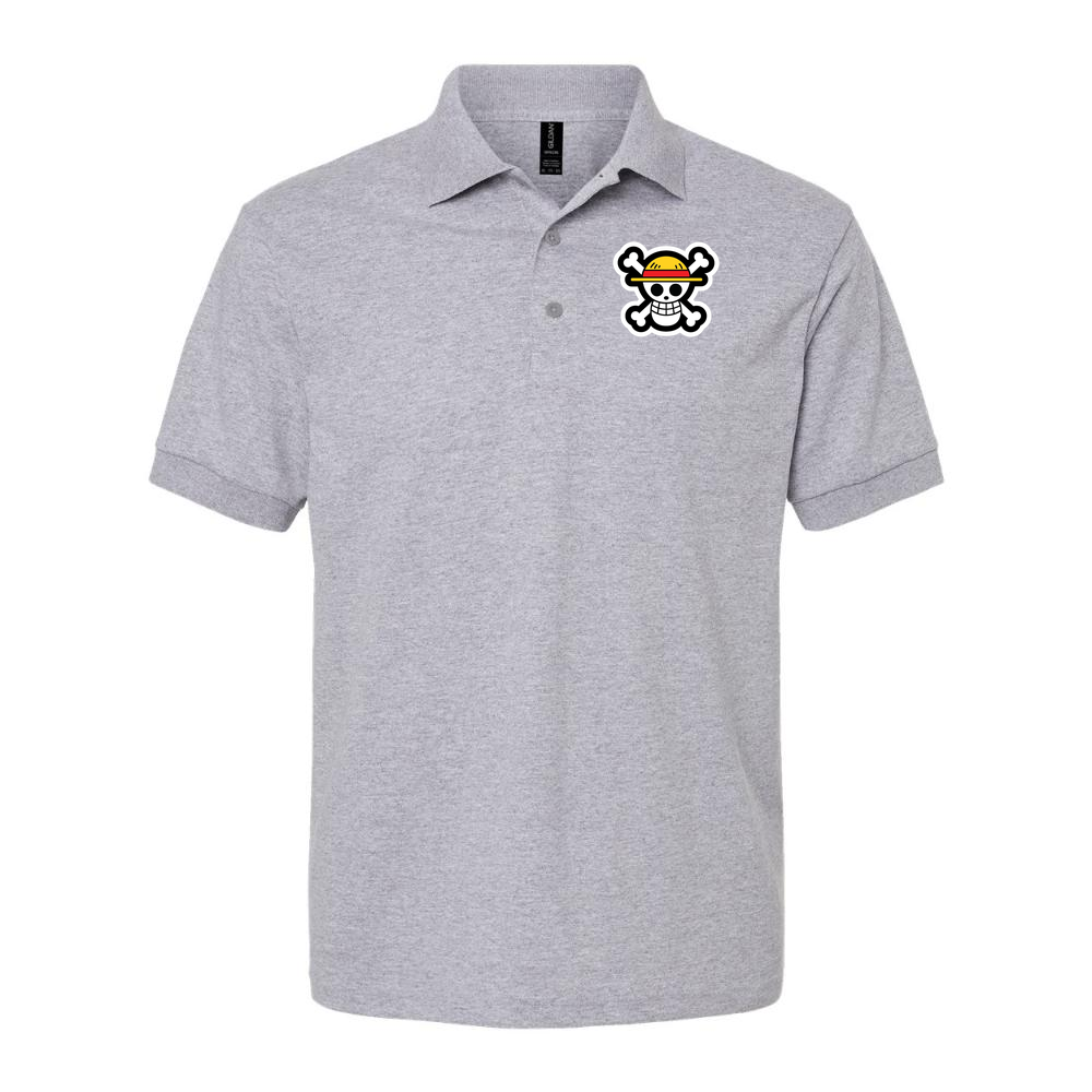 Men's Straw Hat Luffy Dry Blend Polo - Gray